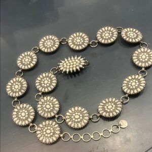 Elegant Silver Western style belt